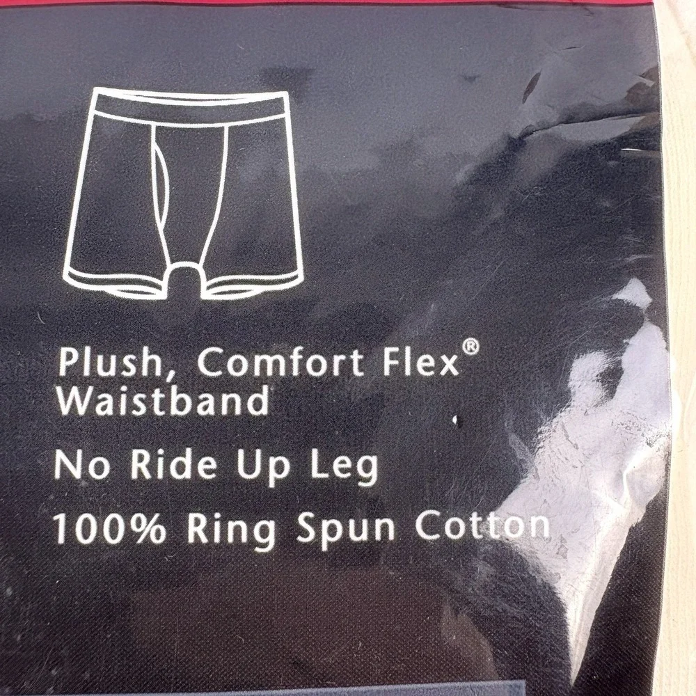 Hanes Best 5 Pack Boxer Briefs Sz L 36-38 White Tagless Comfort Flex No Ride Up